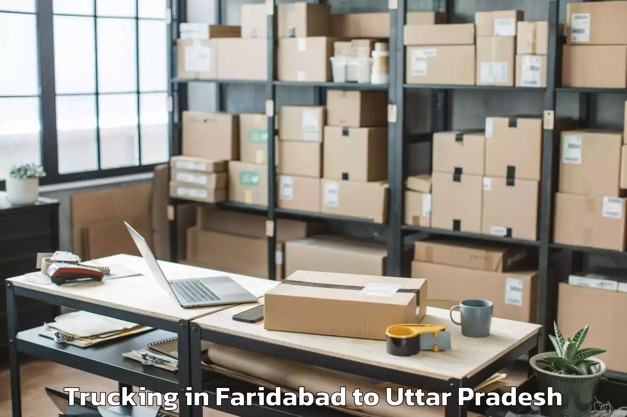 Easy Faridabad to Monad University Hapur Trucking Booking